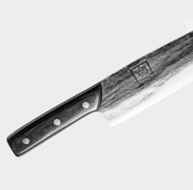 COOLINA Tungsten XL Chef Knife, Kitchen Utility Knife for Cutting, Chopping Meat, Vegetables 9-inch Blade, German Tungsten Steel